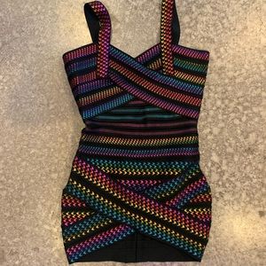 Rainbow mini dress